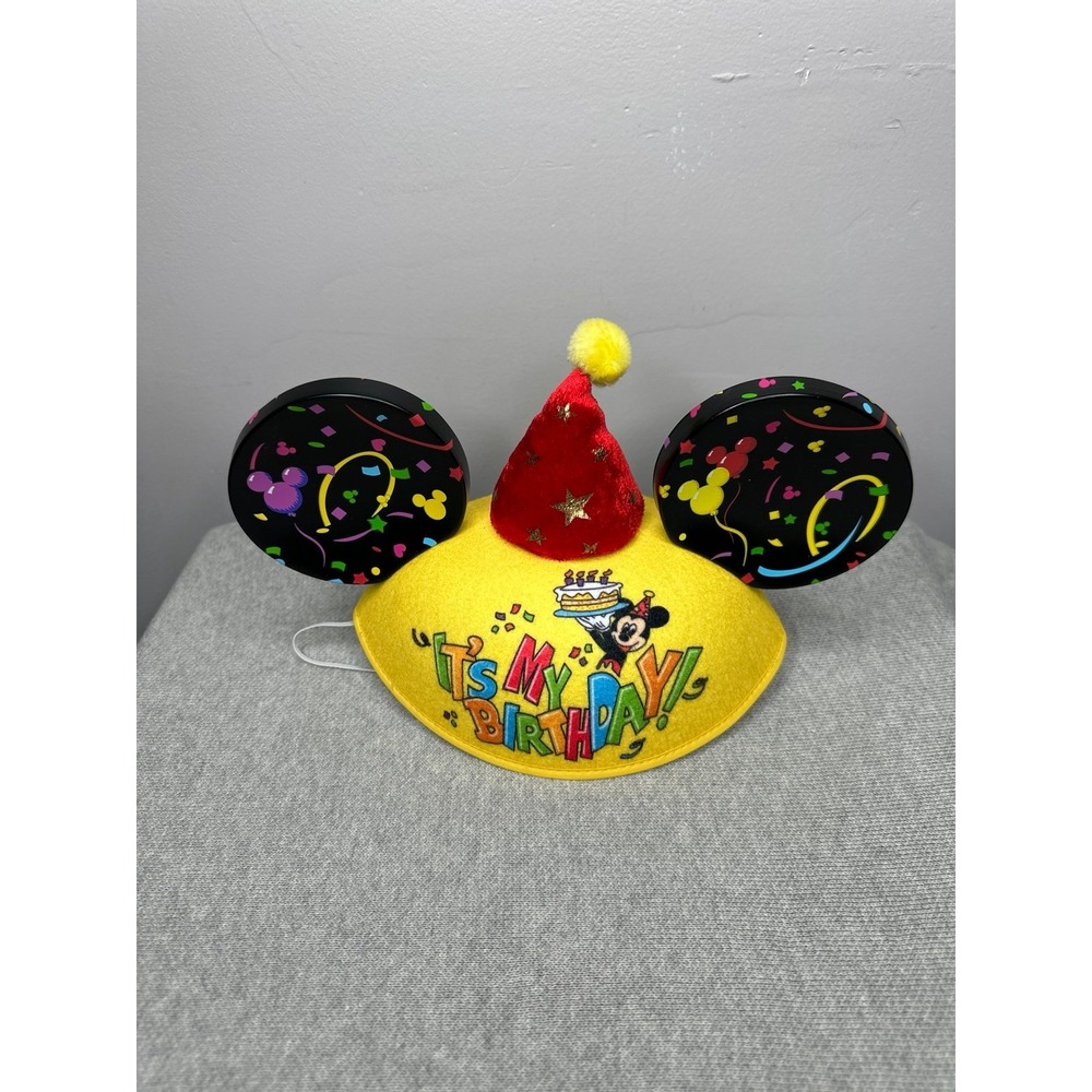 Disney Parks Mickey Mouse Ears Hat " it's my birthday" 3+ Years Sz Youth